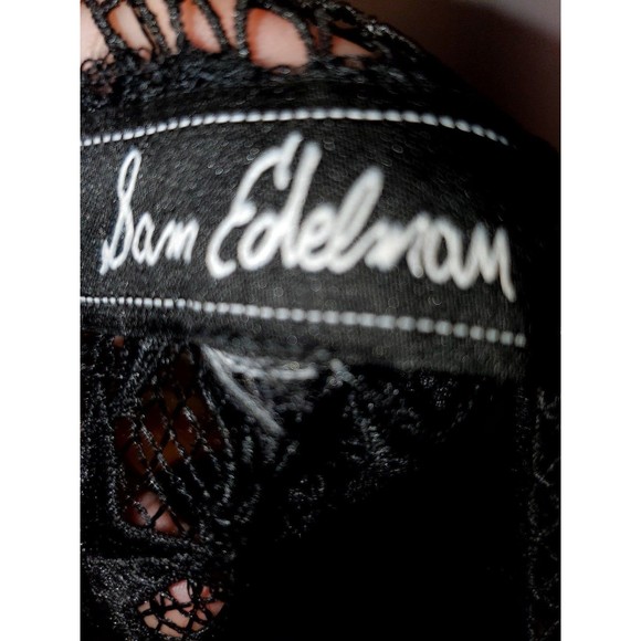 Sam Edelman Womens Sleeveless Lace Black Dress w/ Underlay Stars Small - Picture 8 of 9